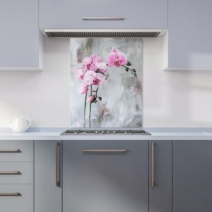 Pink Orchids Kitchen Splashback