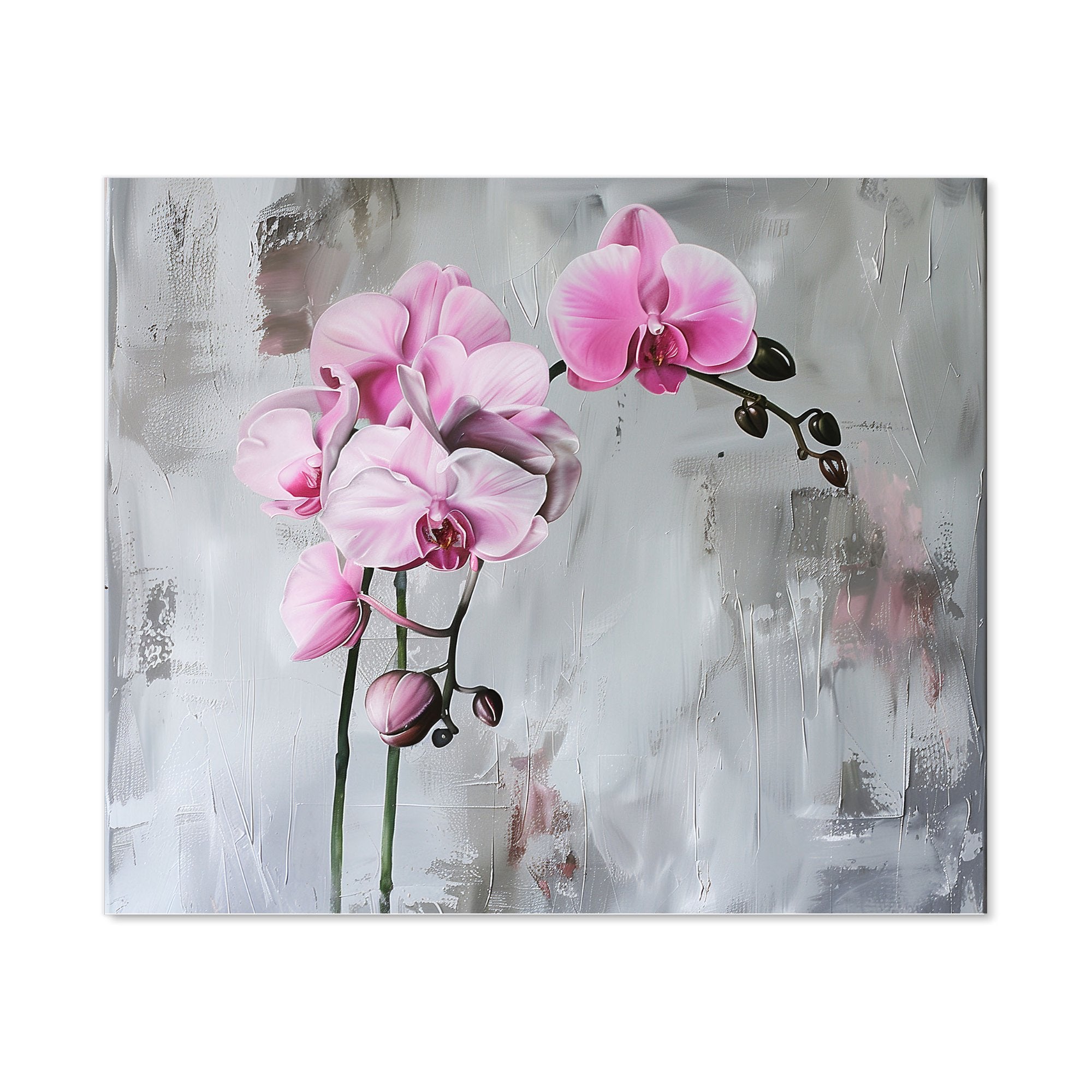 Pink Orchids Kitchen Splashback
