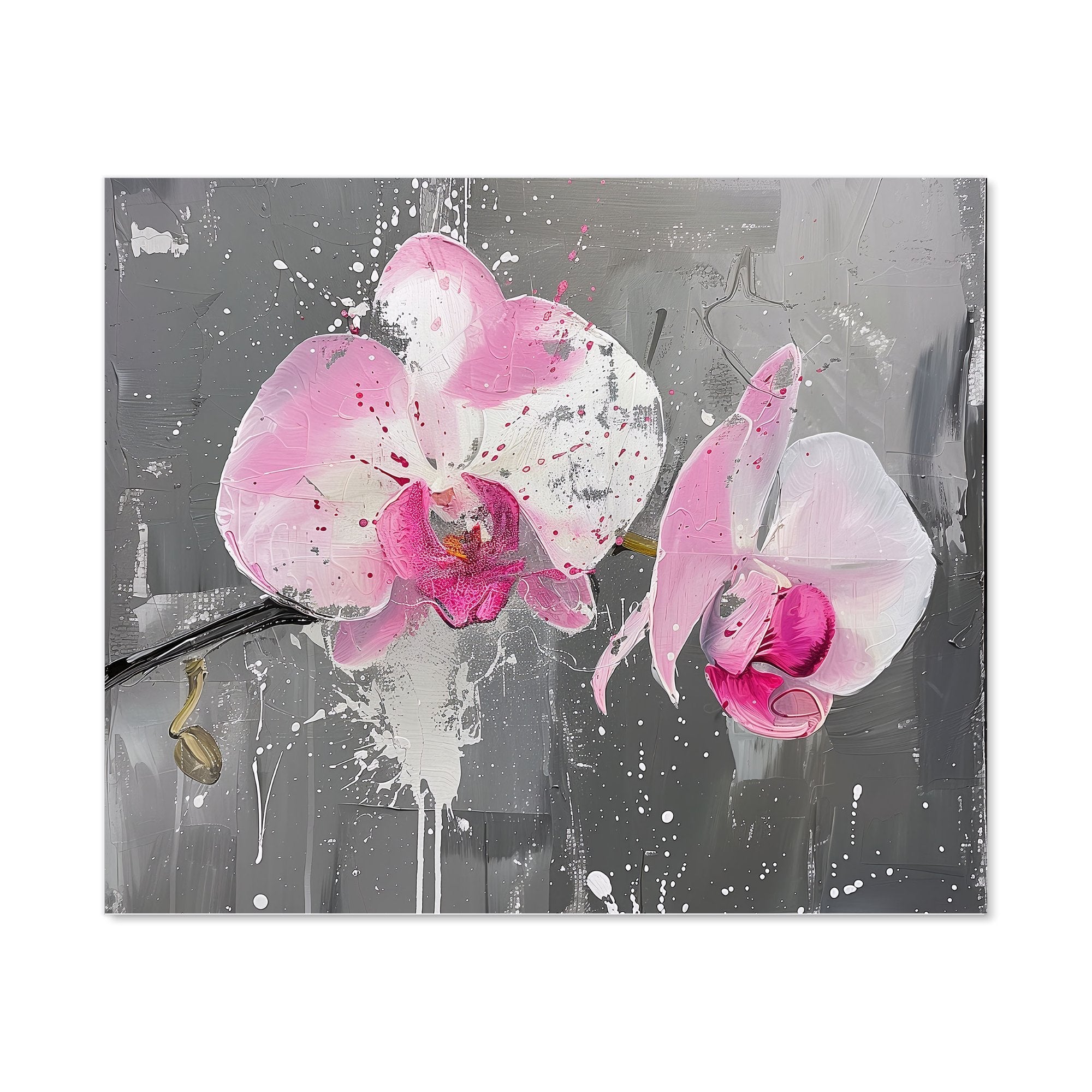 Pink Orchids Splashart Kitchen Splashback