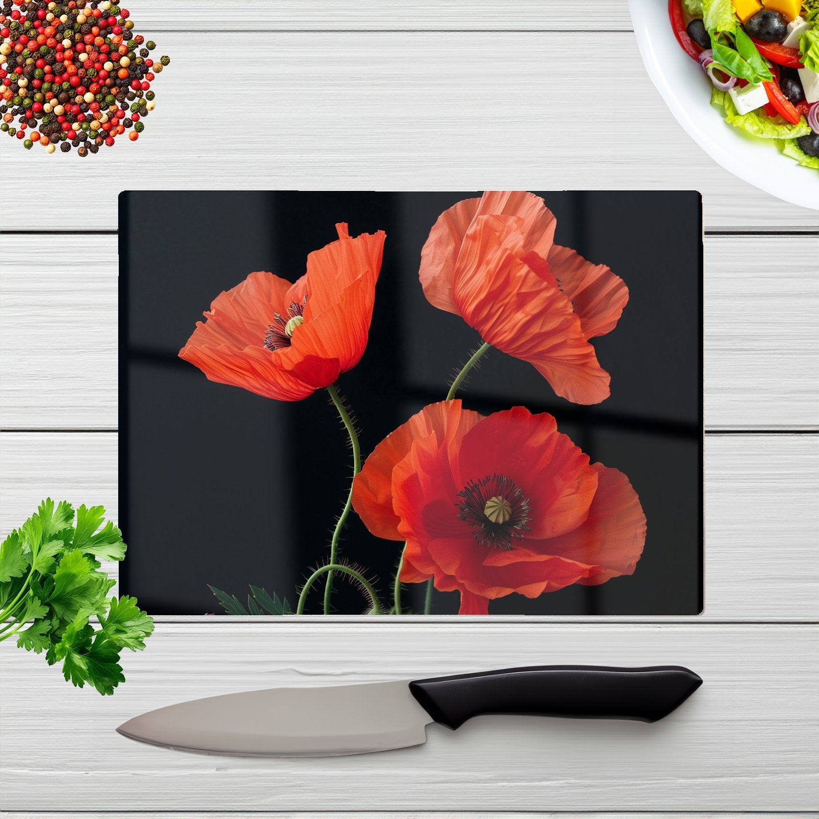 Poppies Chopping Board