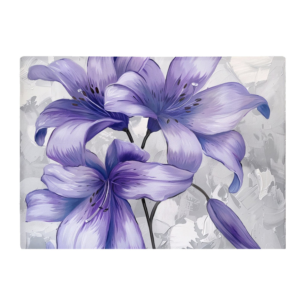 Purple Lilies Chopping Board