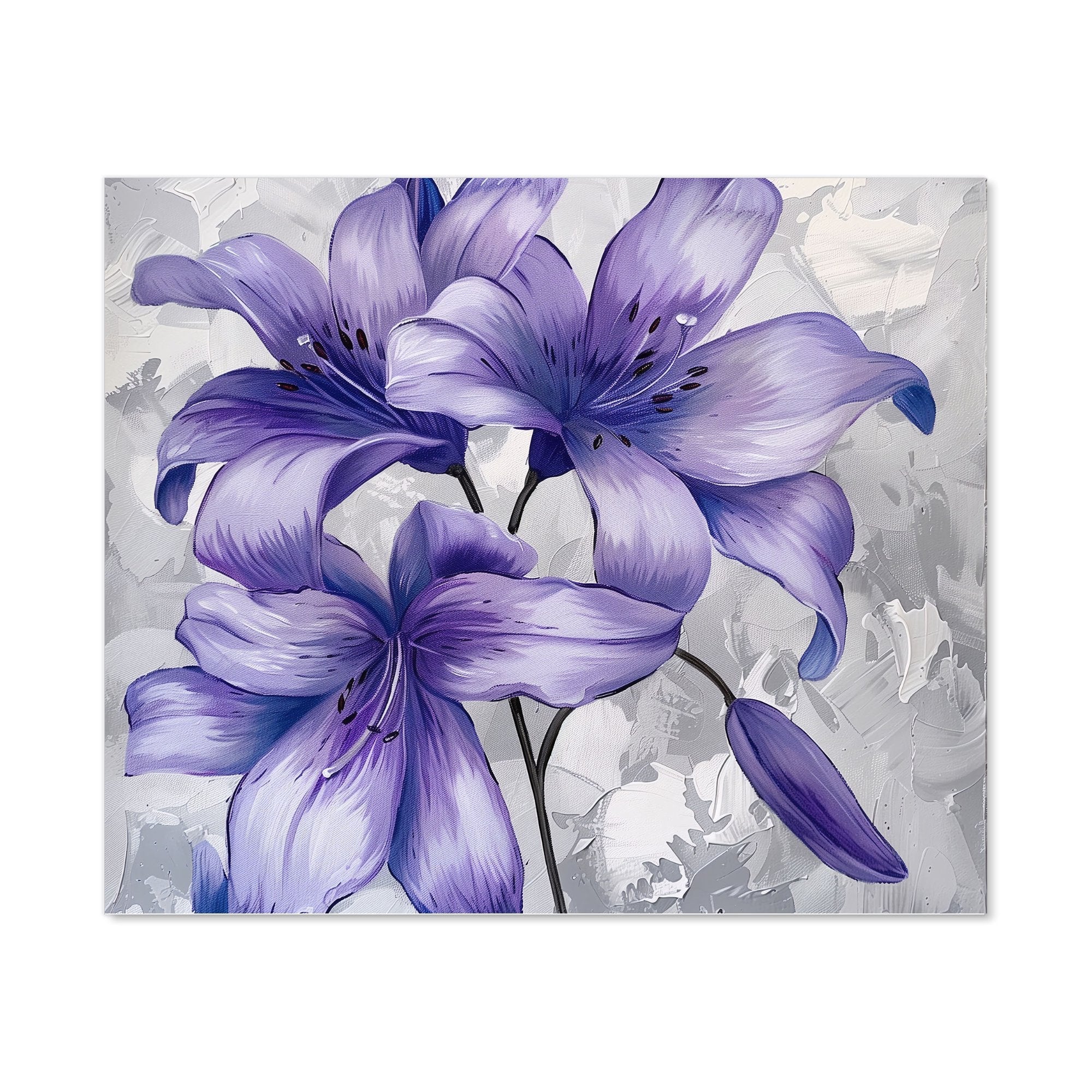 Purple Lilies Kitchen Splashback