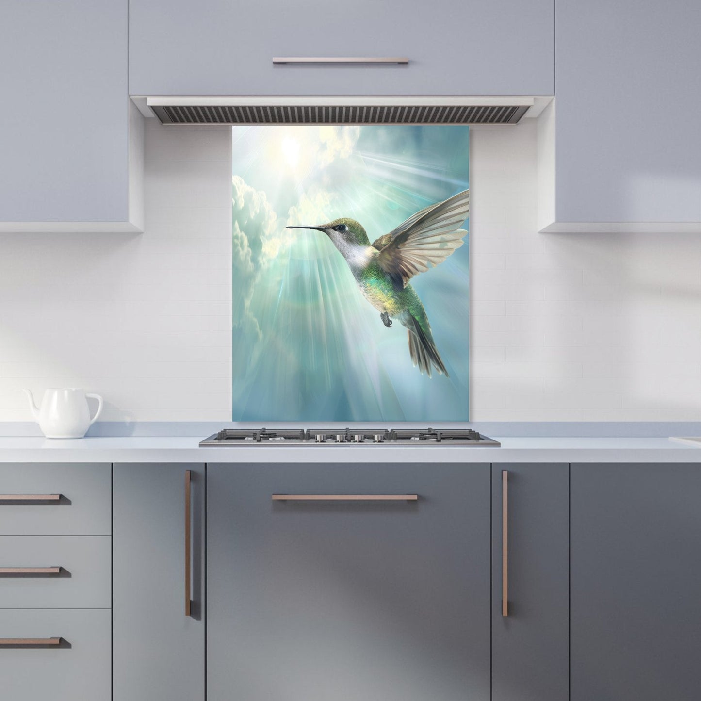 Hummingbird In A Beautiful Sky Kitchen Splashback