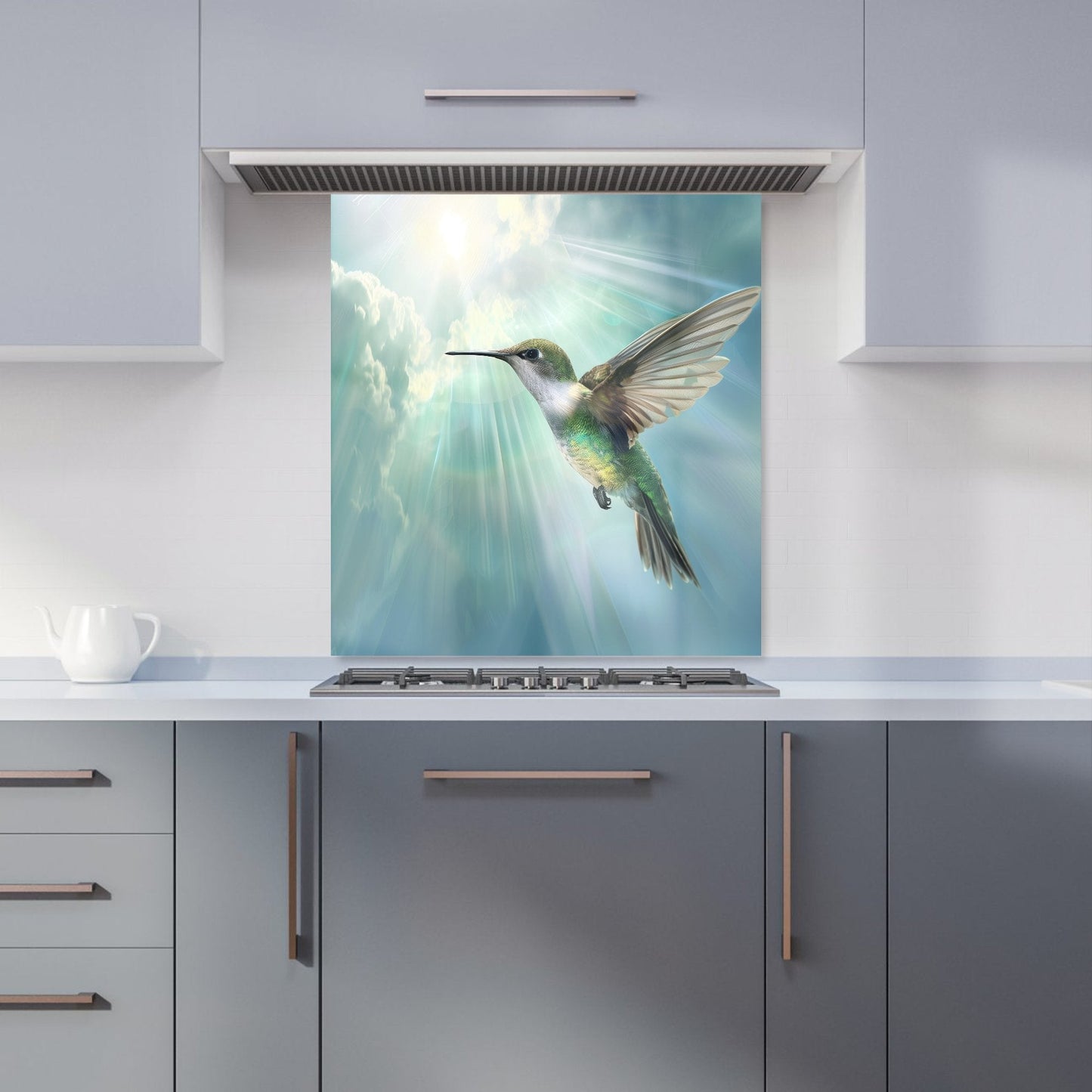 Hummingbird In A Beautiful Sky Kitchen Splashback