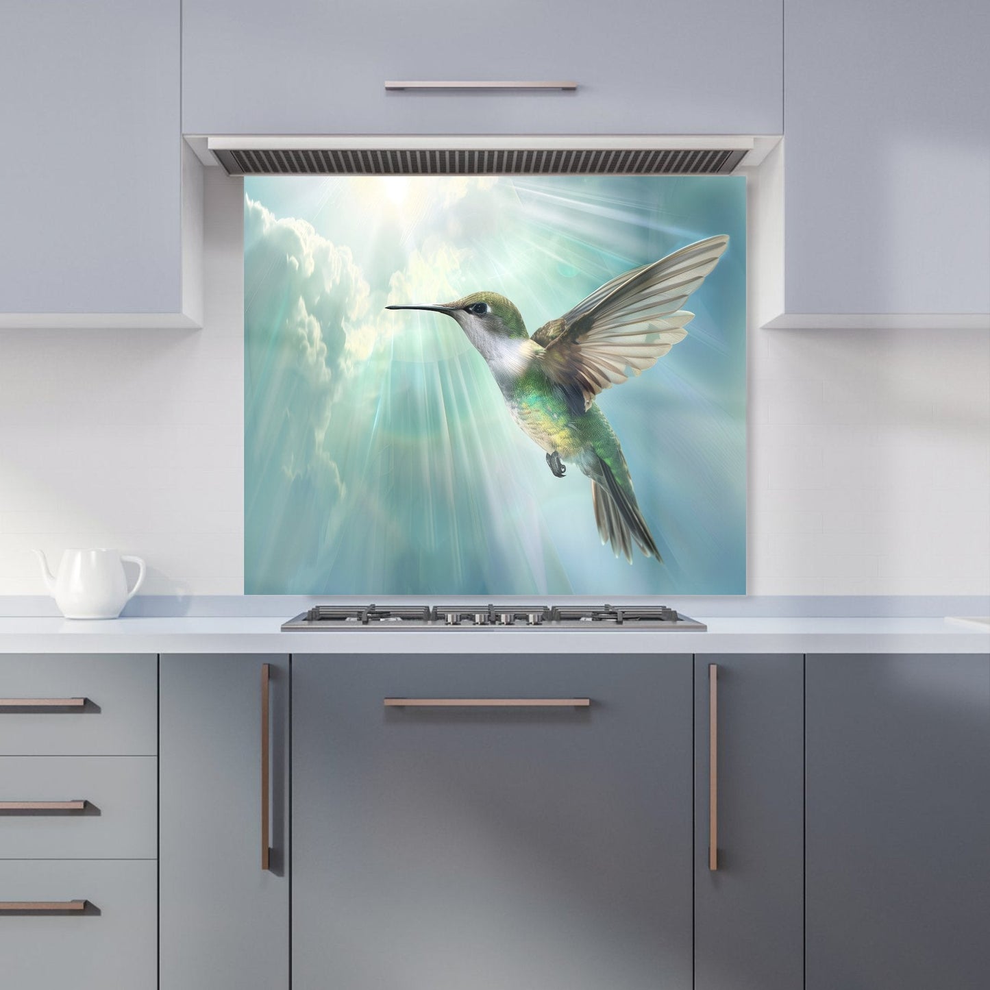 Hummingbird In A Beautiful Sky Kitchen Splashback