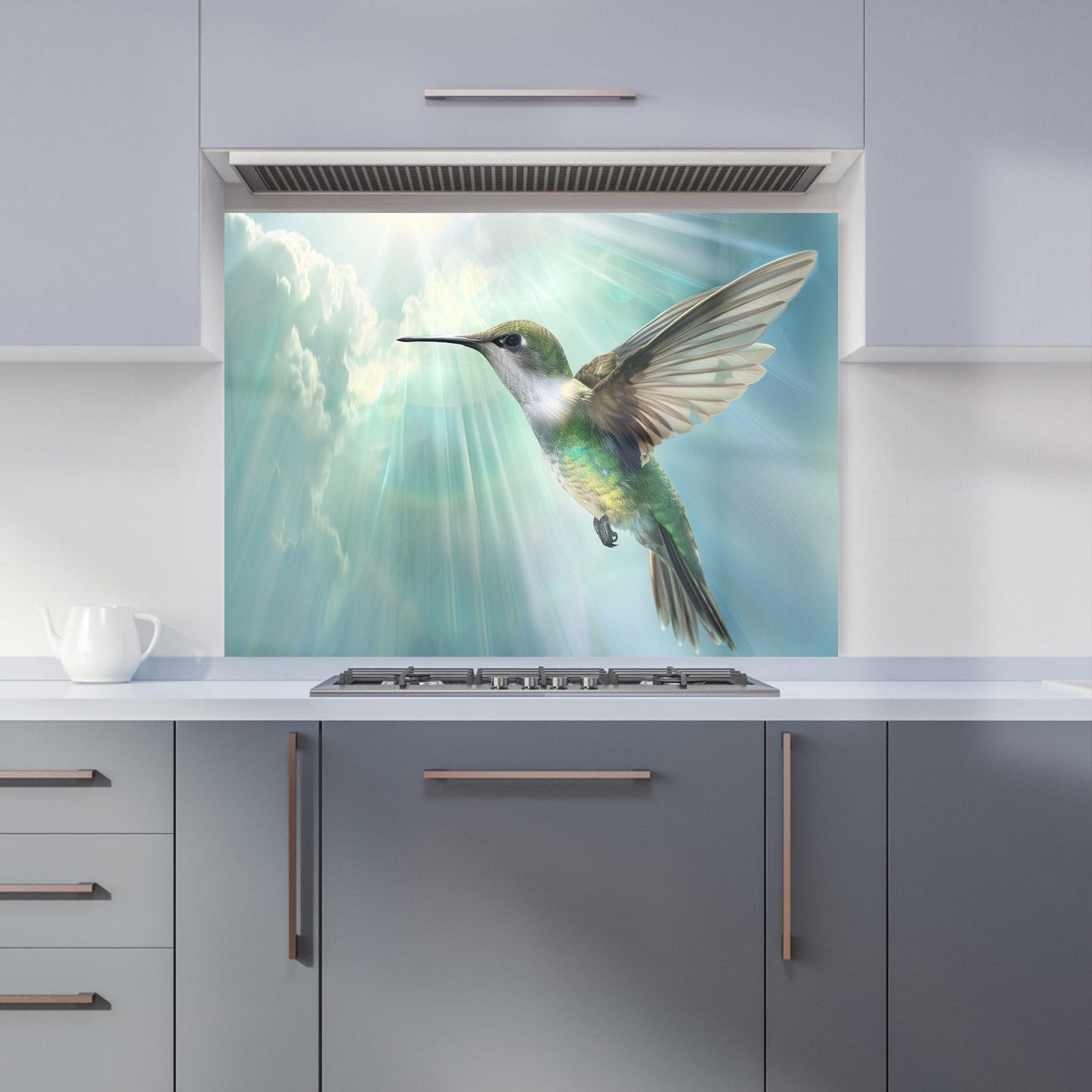 Hummingbird In A Beautiful Sky Kitchen Splashback