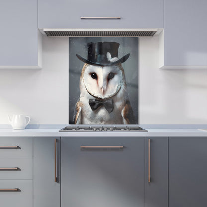 Owl In A Top Hat Kitchen Splashback