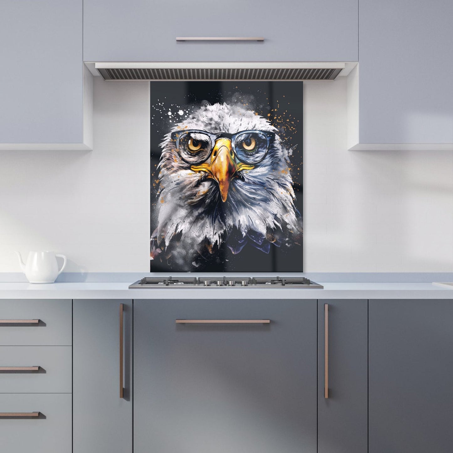 Eagle In Glasses Splashart Kitchen Splashback