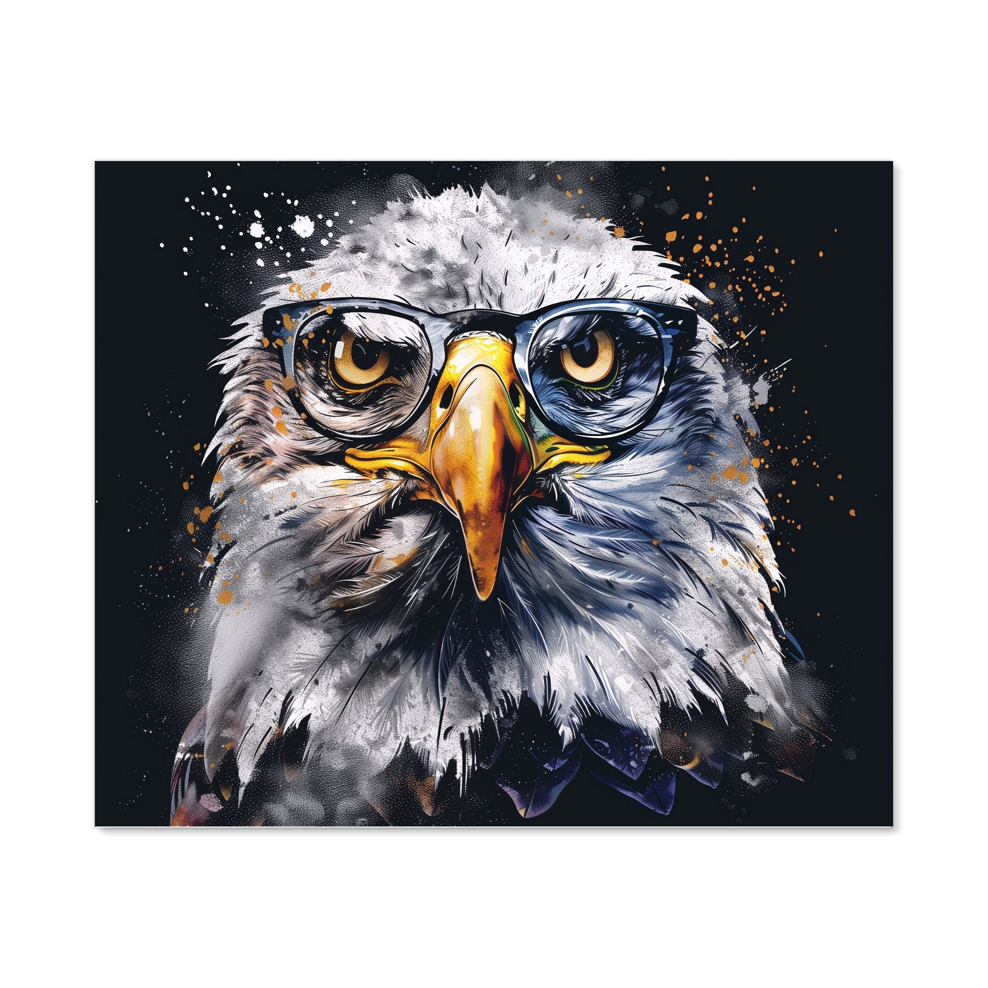 Eagle In Glasses Splashart Kitchen Splashback