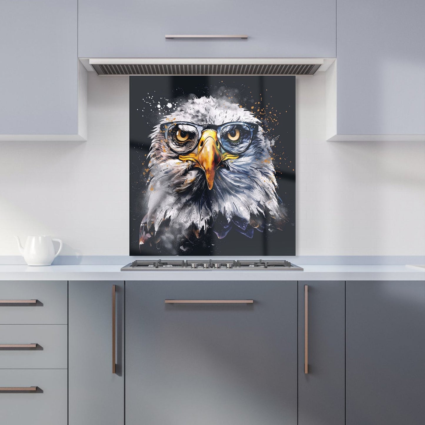 Eagle In Glasses Splashart Kitchen Splashback