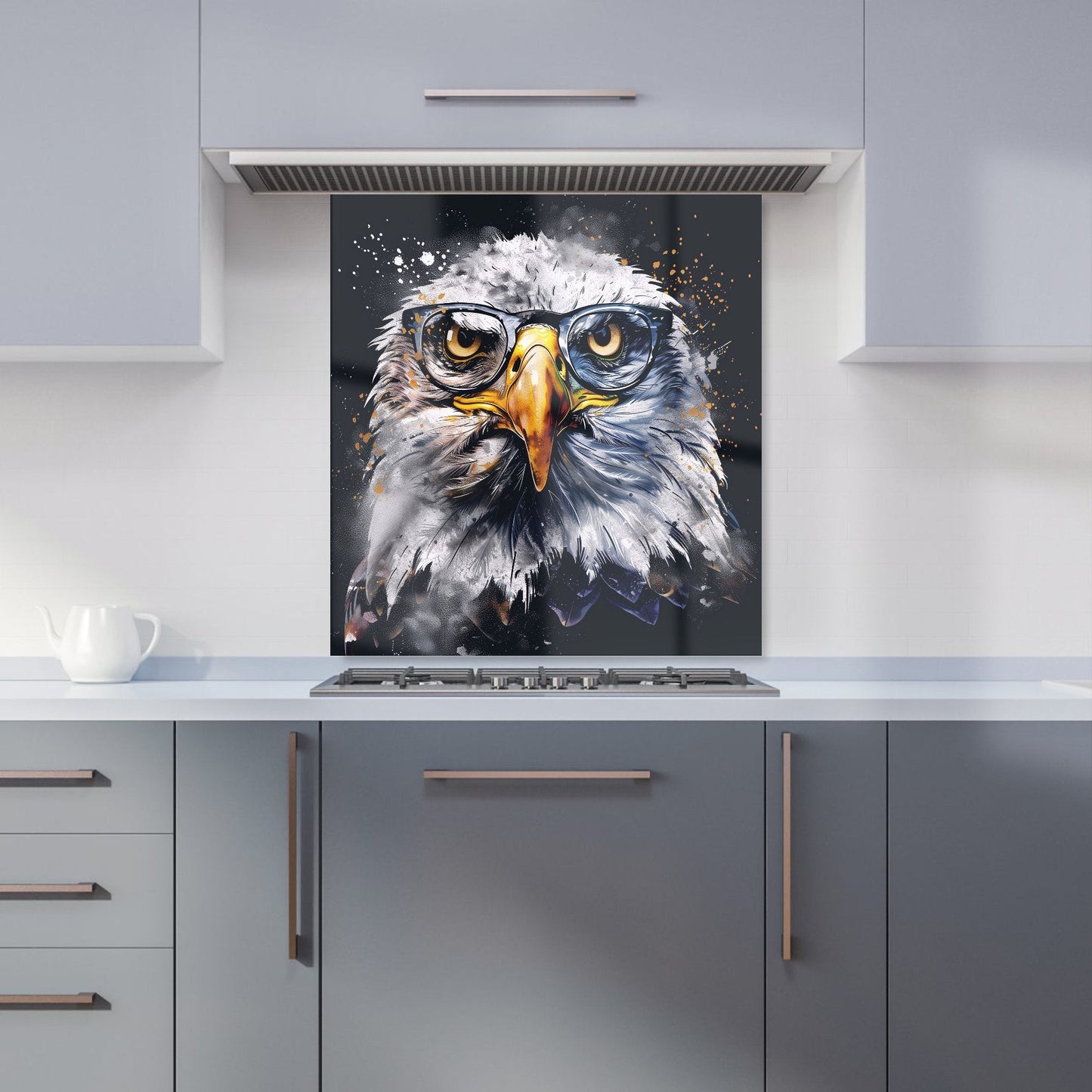 Eagle In Glasses Splashart Kitchen Splashback