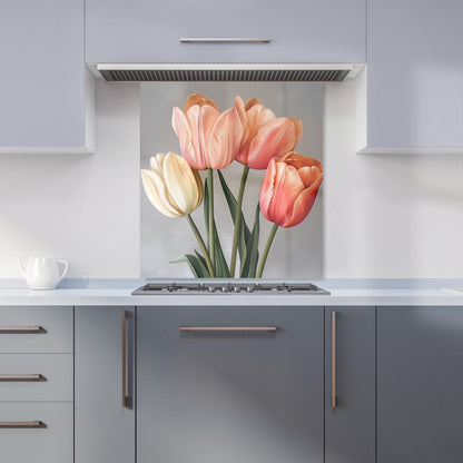 Spring Tulips Kitchen Splashback