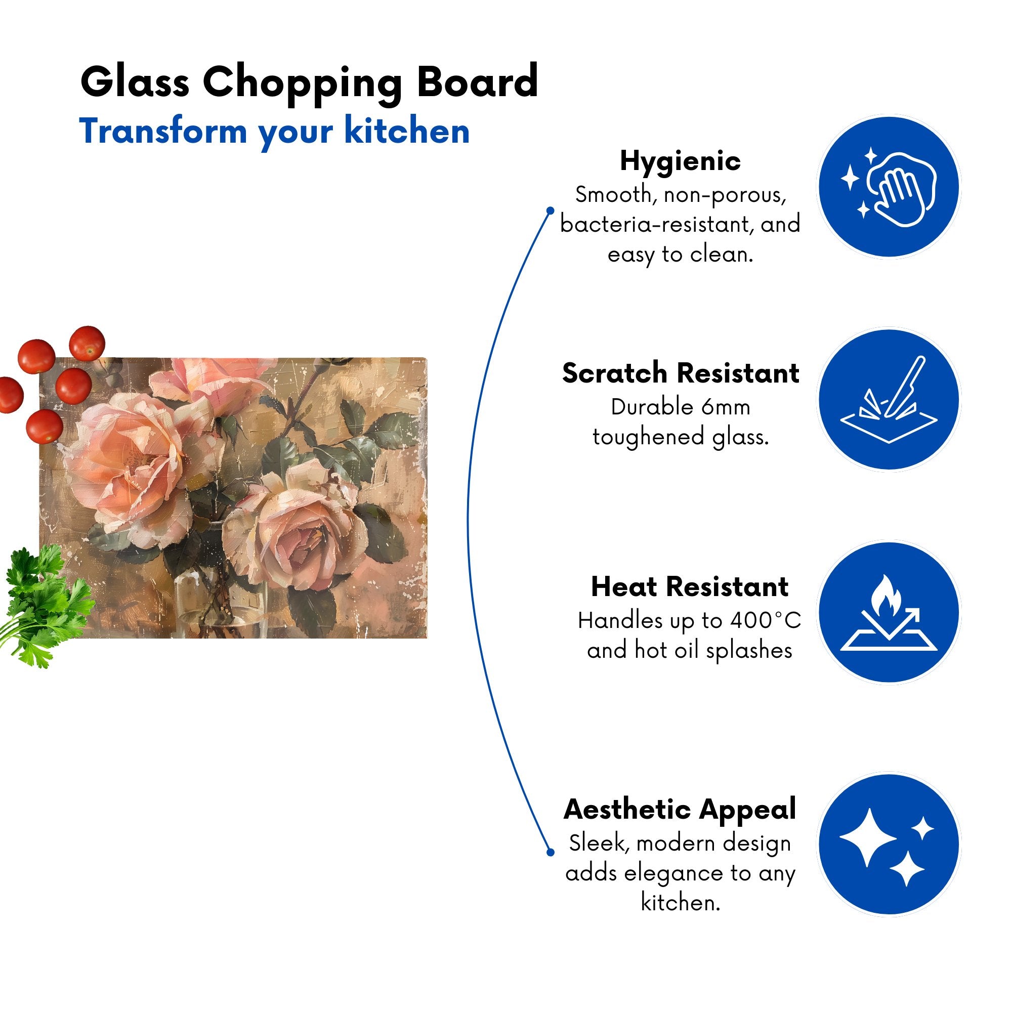 Vintage Roses Chopping Board