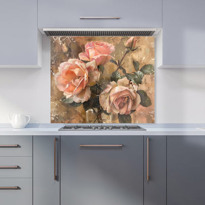 Vintage Roses Kitchen Splashback