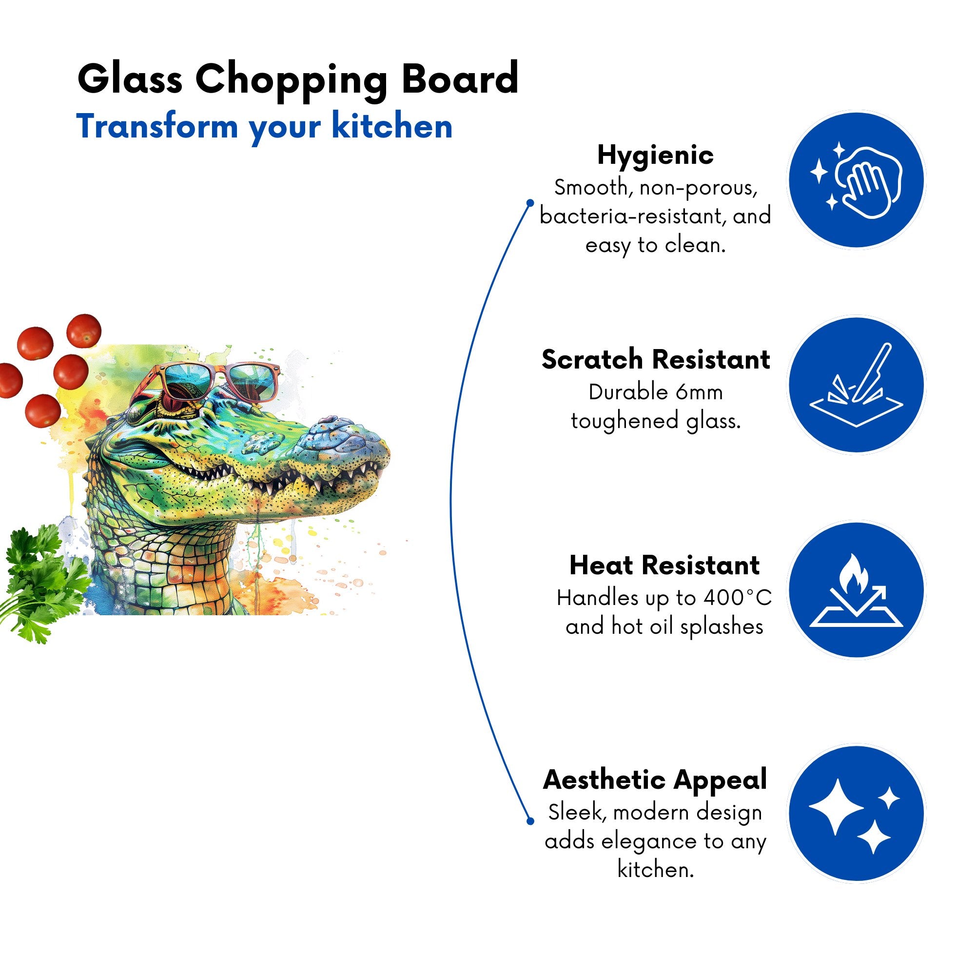 Cool Crocodile Chopping Board