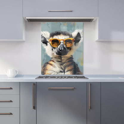 Lemur In Glasses Kitchen Splashback