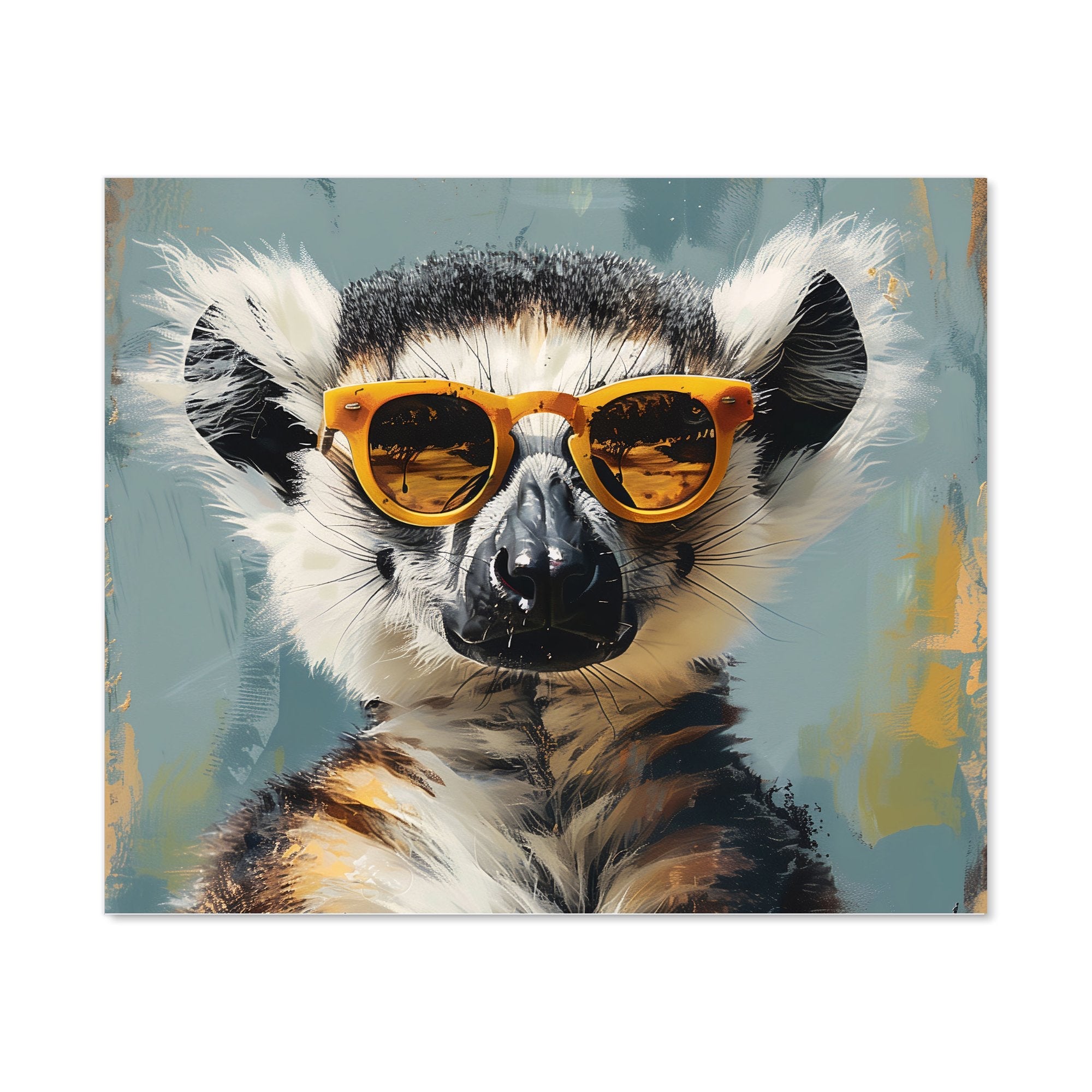 Lemur In Glasses Kitchen Splashback