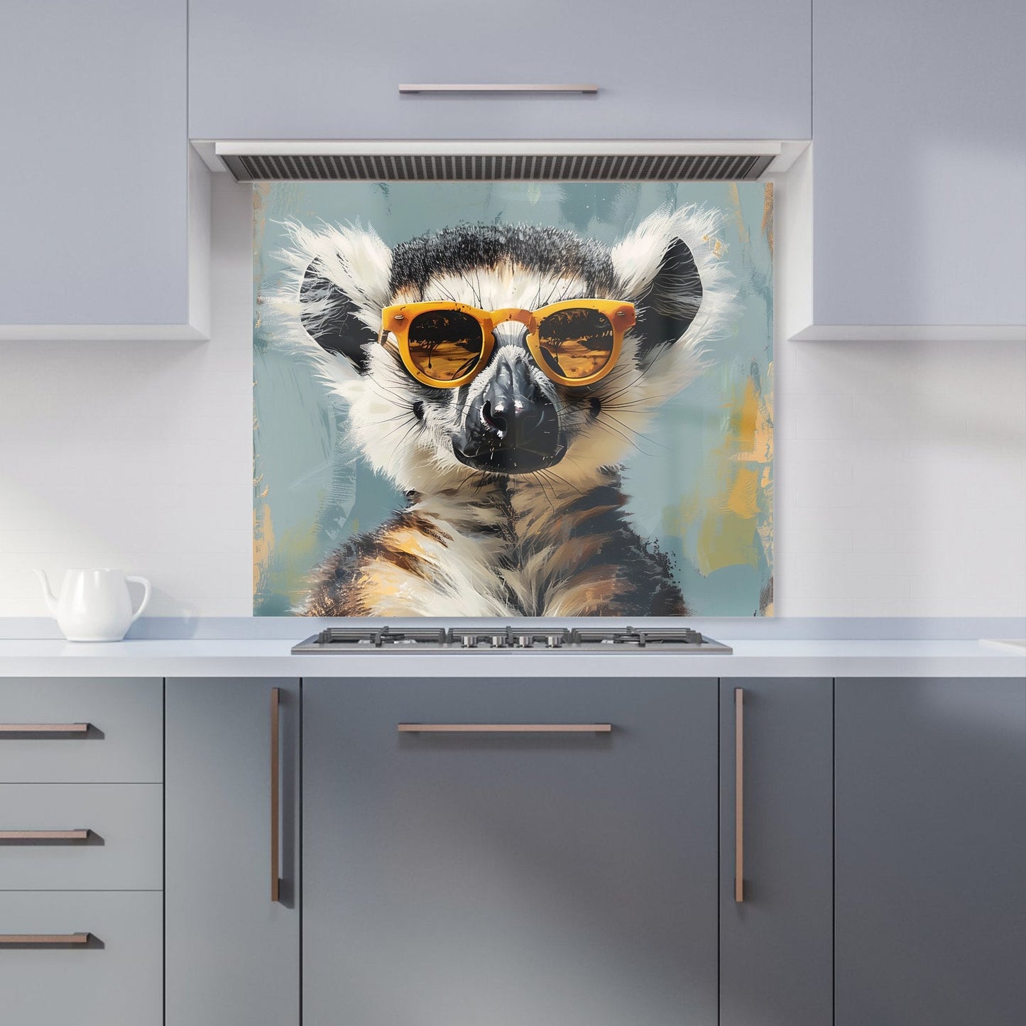 Lemur In Glasses Kitchen Splashback