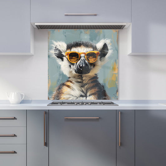 Lemur In Glasses Kitchen Splashback