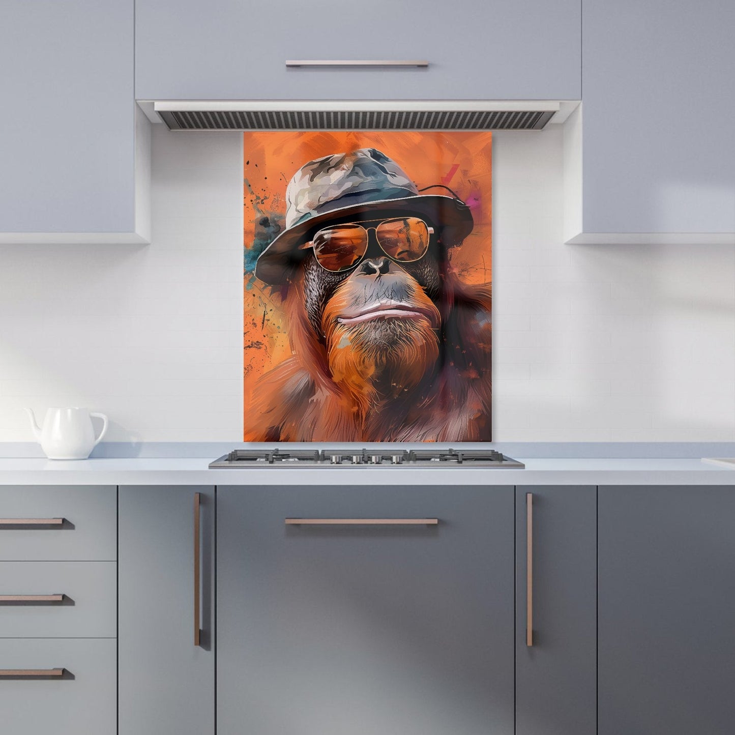 Orangutan In Glasses Kitchen Splashback