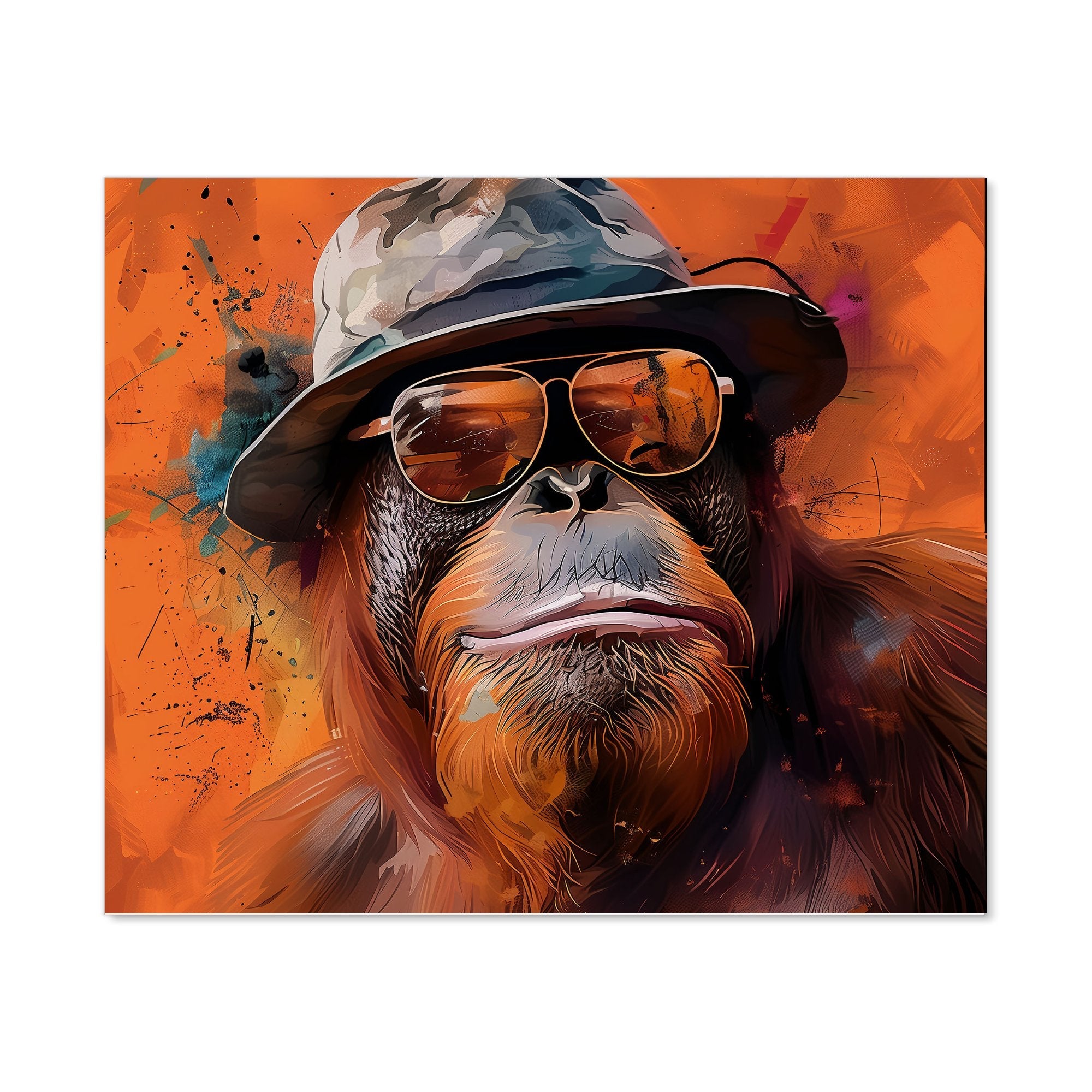 Orangutan In Glasses Kitchen Splashback