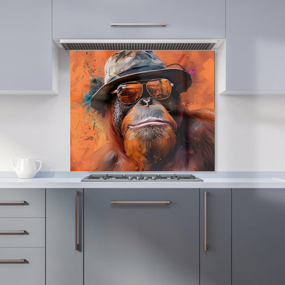 Orangutan In Glasses Kitchen Splashback