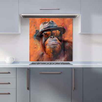 Orangutan In Glasses Kitchen Splashback