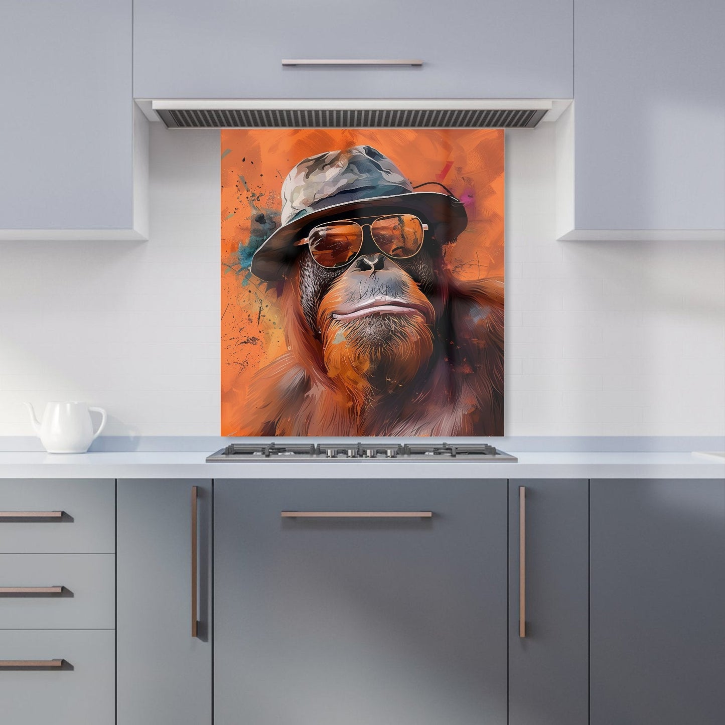 Orangutan In Glasses Kitchen Splashback