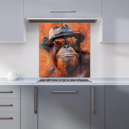 Orangutan In Glasses Kitchen Splashback