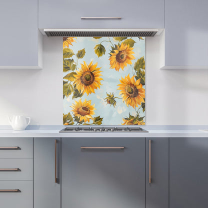 Summer Sunflowers Kitchen Splashback