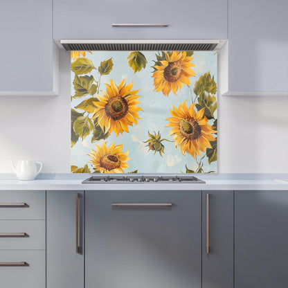 Summer Sunflowers Kitchen Splashback