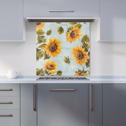 Summer Sunflowers Kitchen Splashback