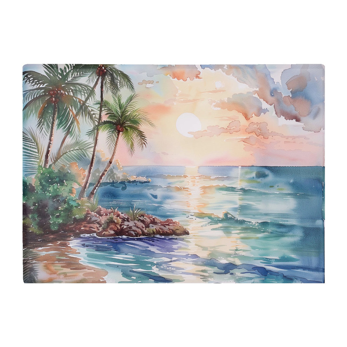 A Peaceful Beach Chopping Board
