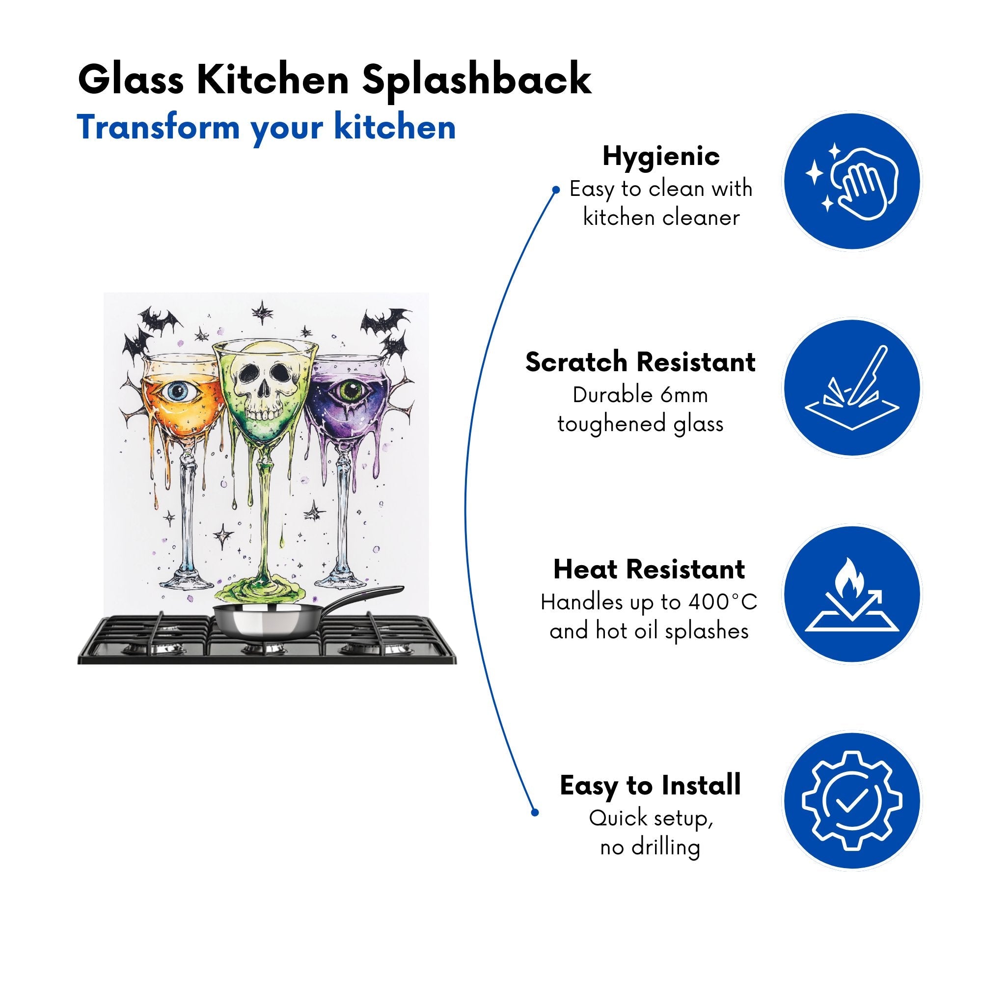Halloween Toast to the Dead Kitchen Splashback