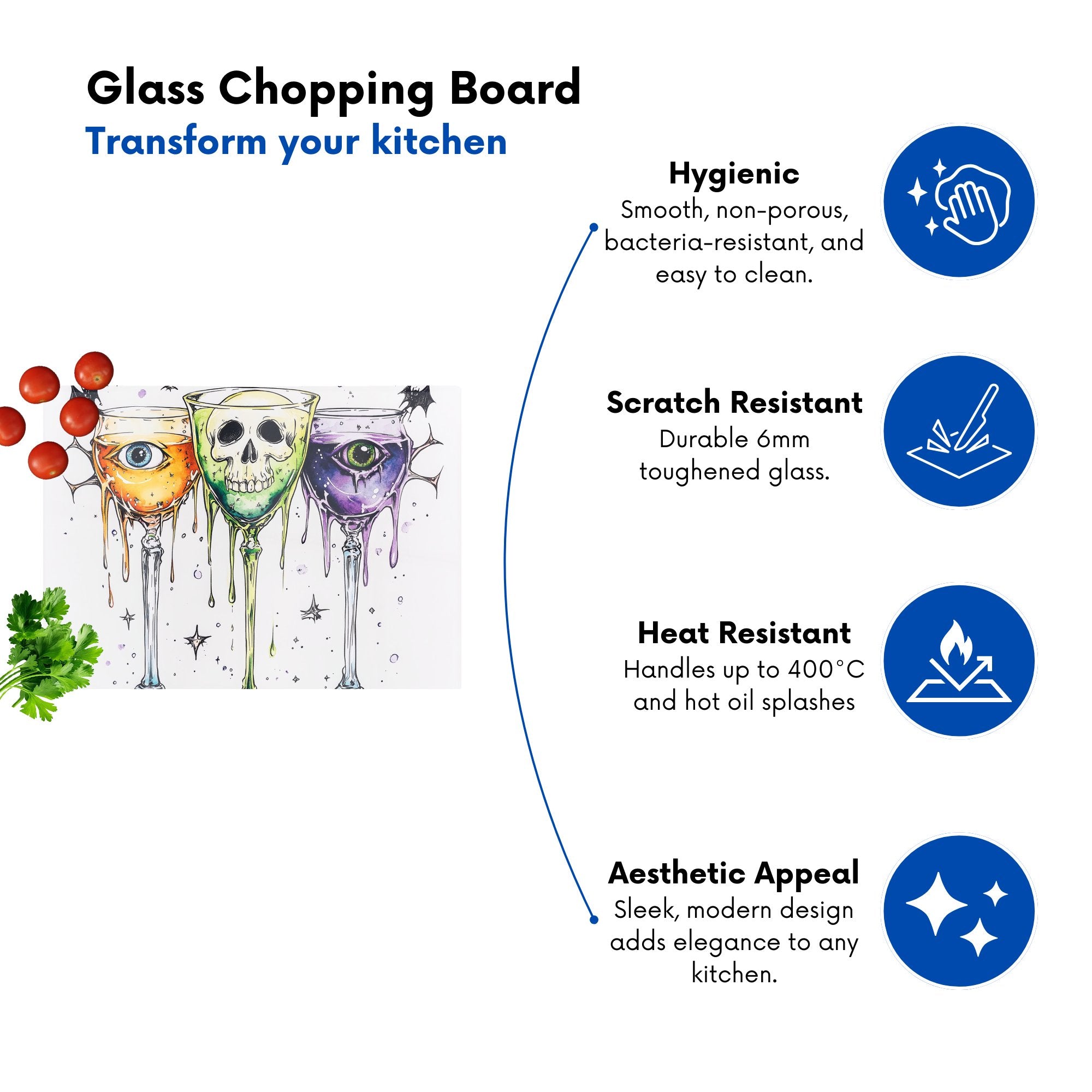 Halloween Toast To The Dead Chopping Board