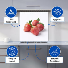Cluster of Fresh Strawberries Kitchen Splashback