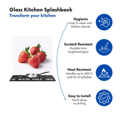 Cluster of Fresh Strawberries Kitchen Splashback