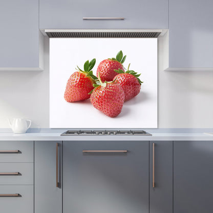 Cluster of Fresh Strawberries Kitchen Splashback