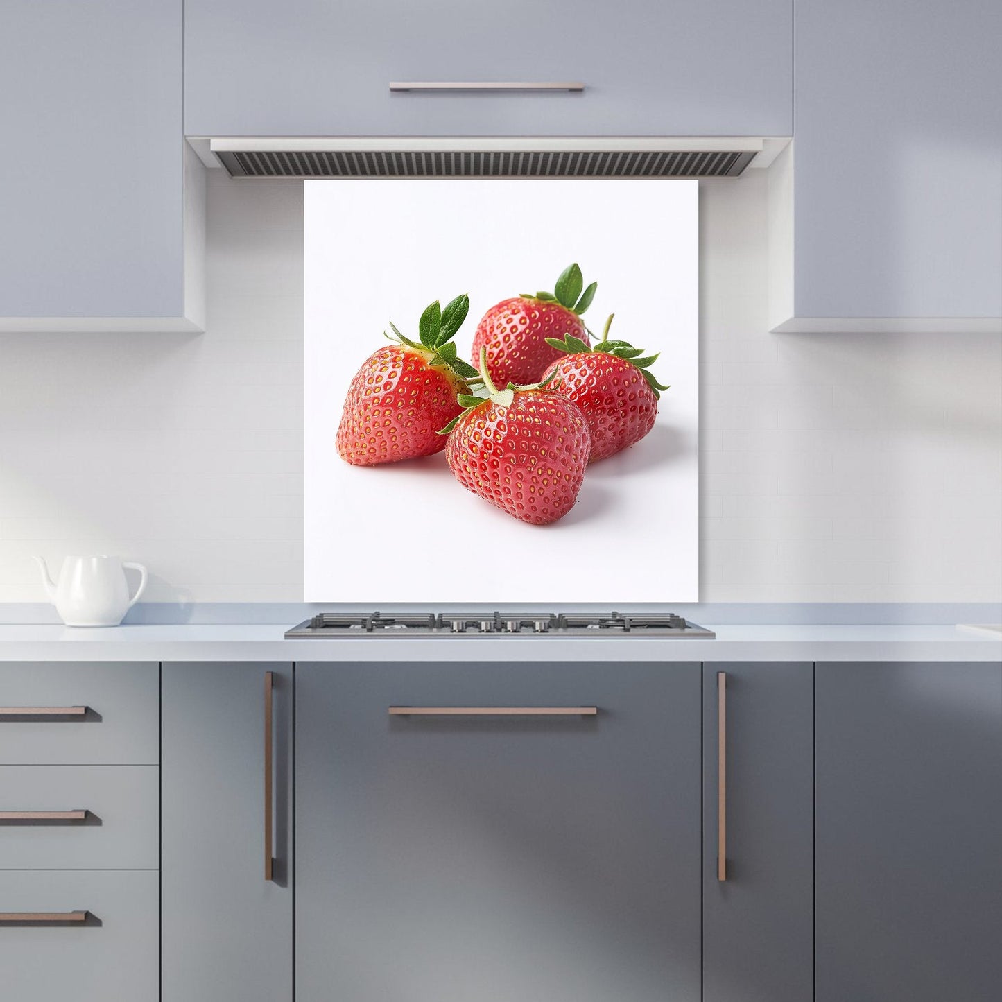 Cluster of Fresh Strawberries Kitchen Splashback