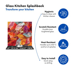 Kaleidoscope of Autumn Leaves Kitchen Splashback