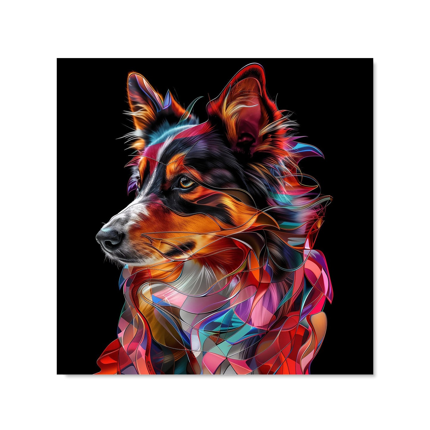 Colorful Collie Dreams Kitchen Splashback