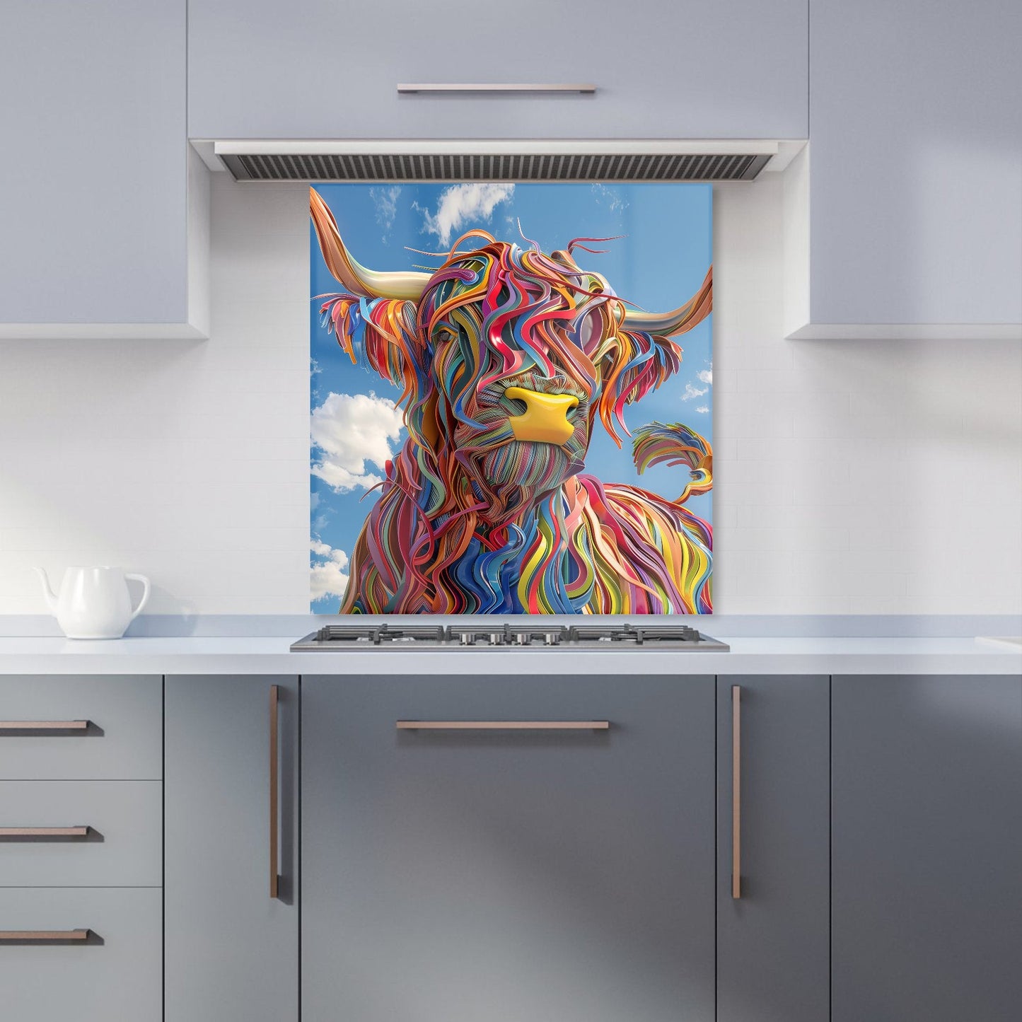 Twisted Colors of the Bull Kitchen Splashback