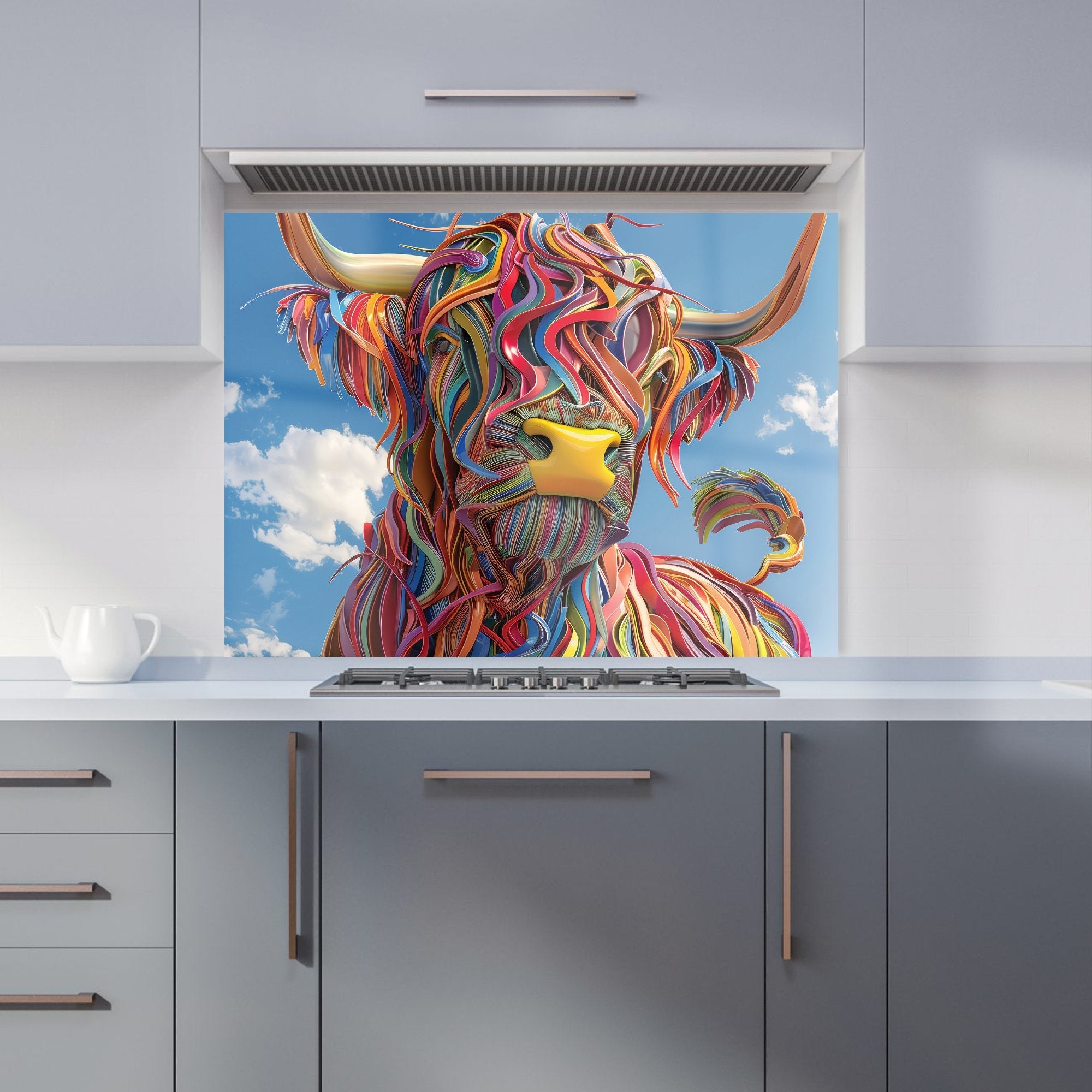 Twisted Colors of the Bull Kitchen Splashback