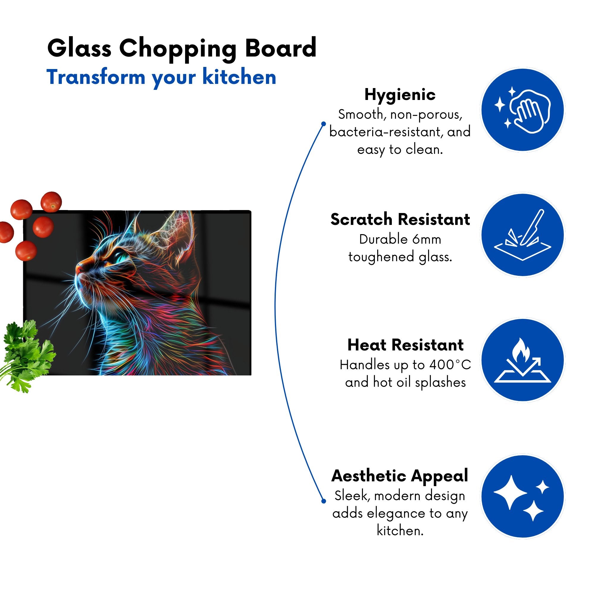 Electric Cat Whiskers Chopping Board