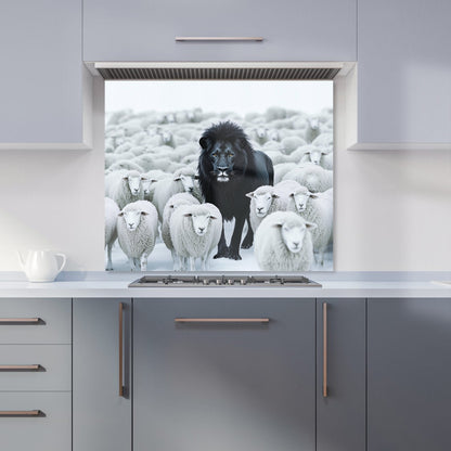 Lion Amidst the Flock Kitchen Splashback