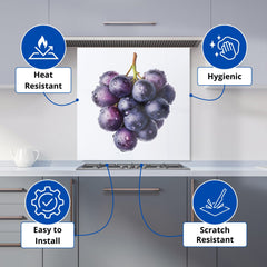 Glistening Grapes Cluster Kitchen Splashback
