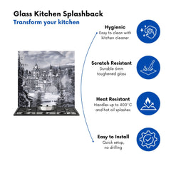 Snow-Covered Balmoral Castle Kitchen Splashback