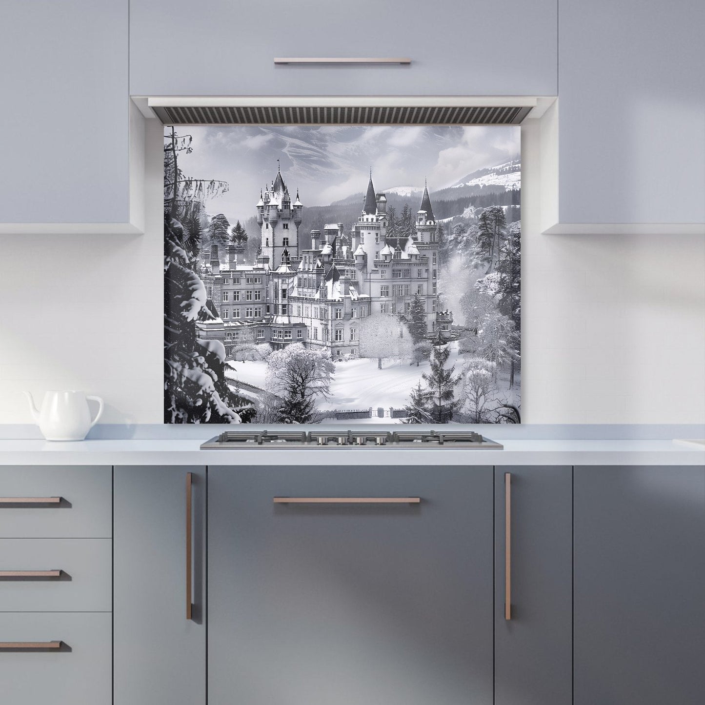 Snow-Covered Balmoral Castle Kitchen Splashback