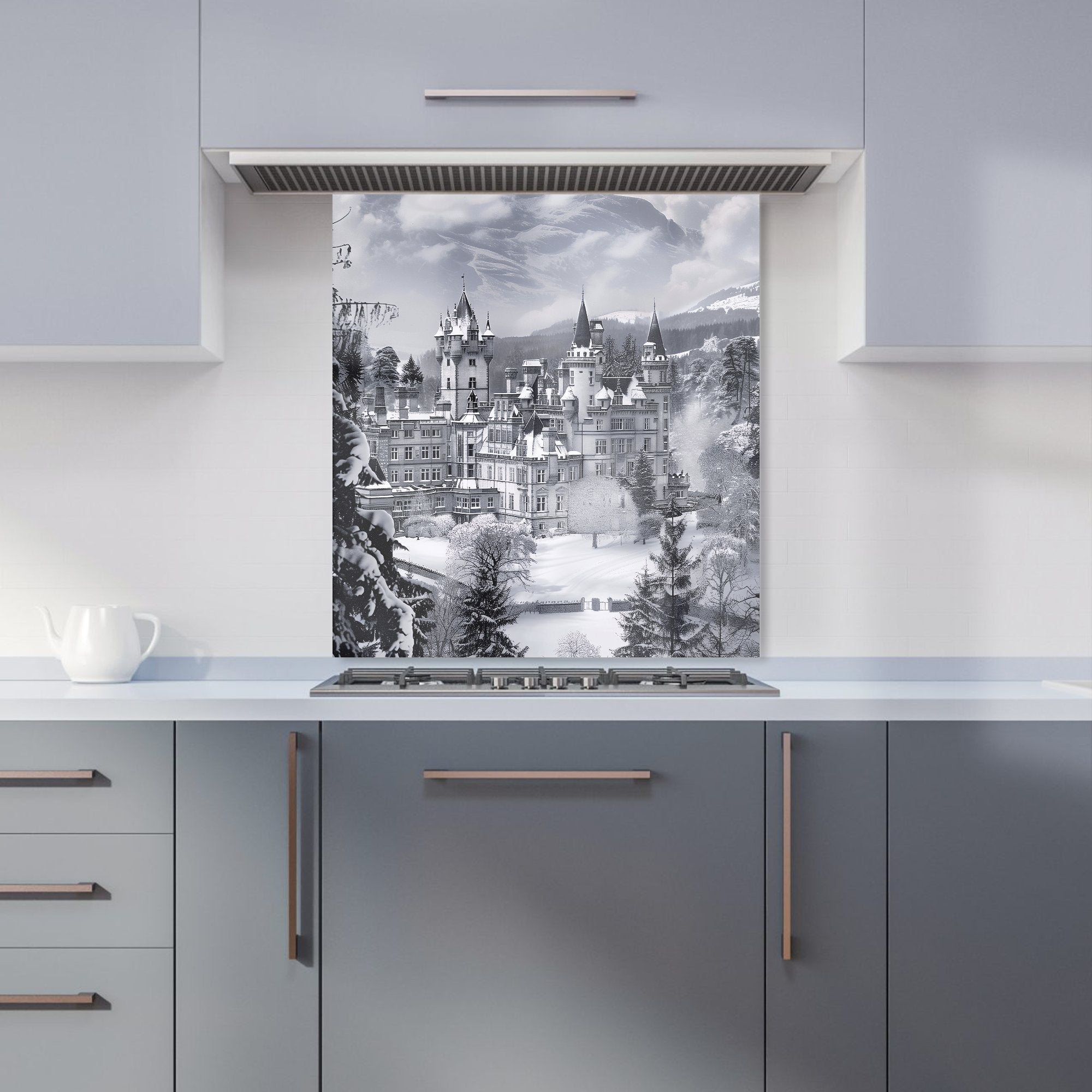 Snow-Covered Balmoral Castle Kitchen Splashback
