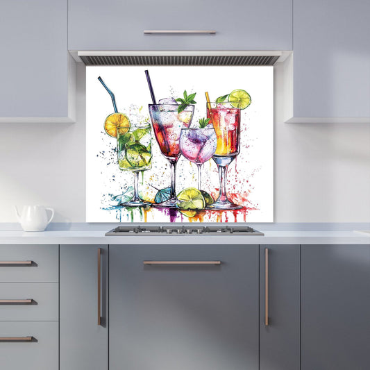 Vibrant Cocktail Splash Kitchen Splashback